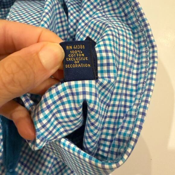 Ralph Lauren Plaid Shirt Men’s Size XLT XL Tall Blue Purple Long Sleeve Casual - Picture 7 of 7